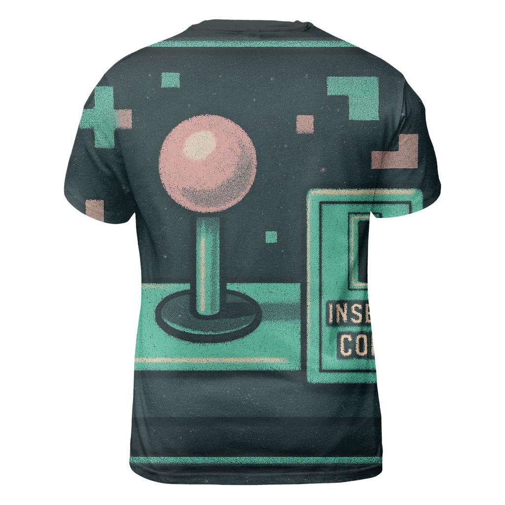 Classic Arcade Pixel Scene trendy printed shirt styles
