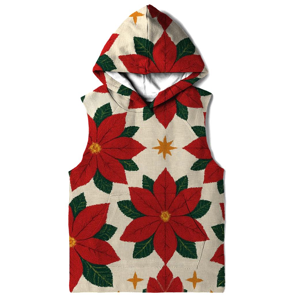 Poinsettia Tile Garden Design premium hoodies