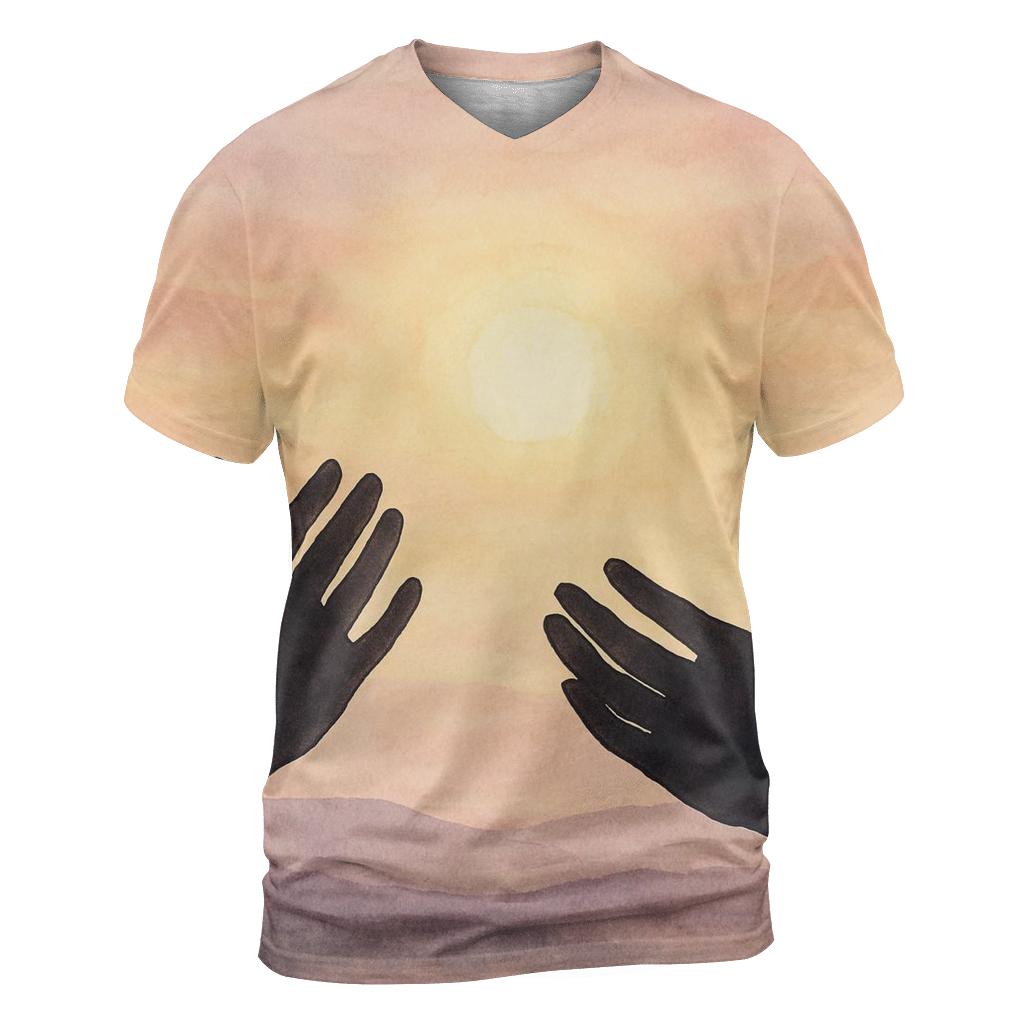 Open Palms Horizon vibrant all-over design tees
