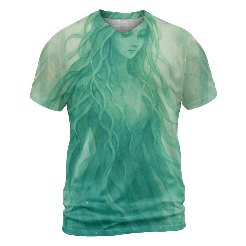 Mystical Forest Spirit artistic all-over print tops