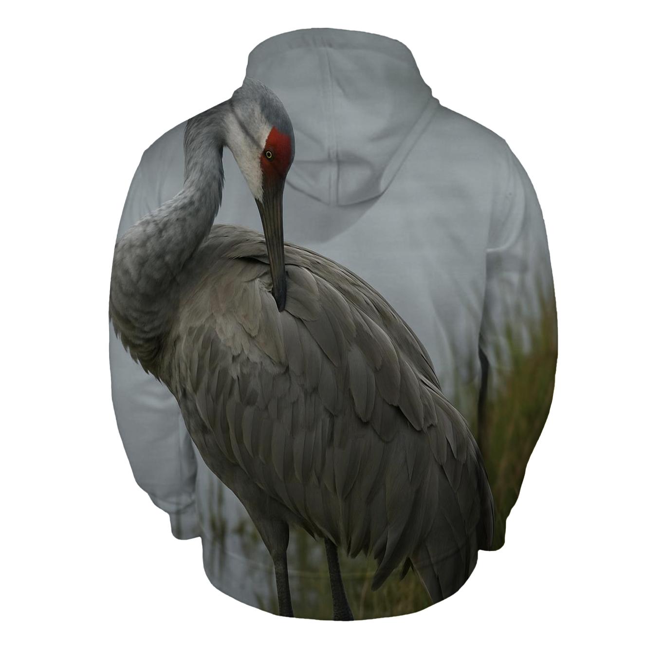 Murmuration Edge Sandhill Crane zip-up hoodies
