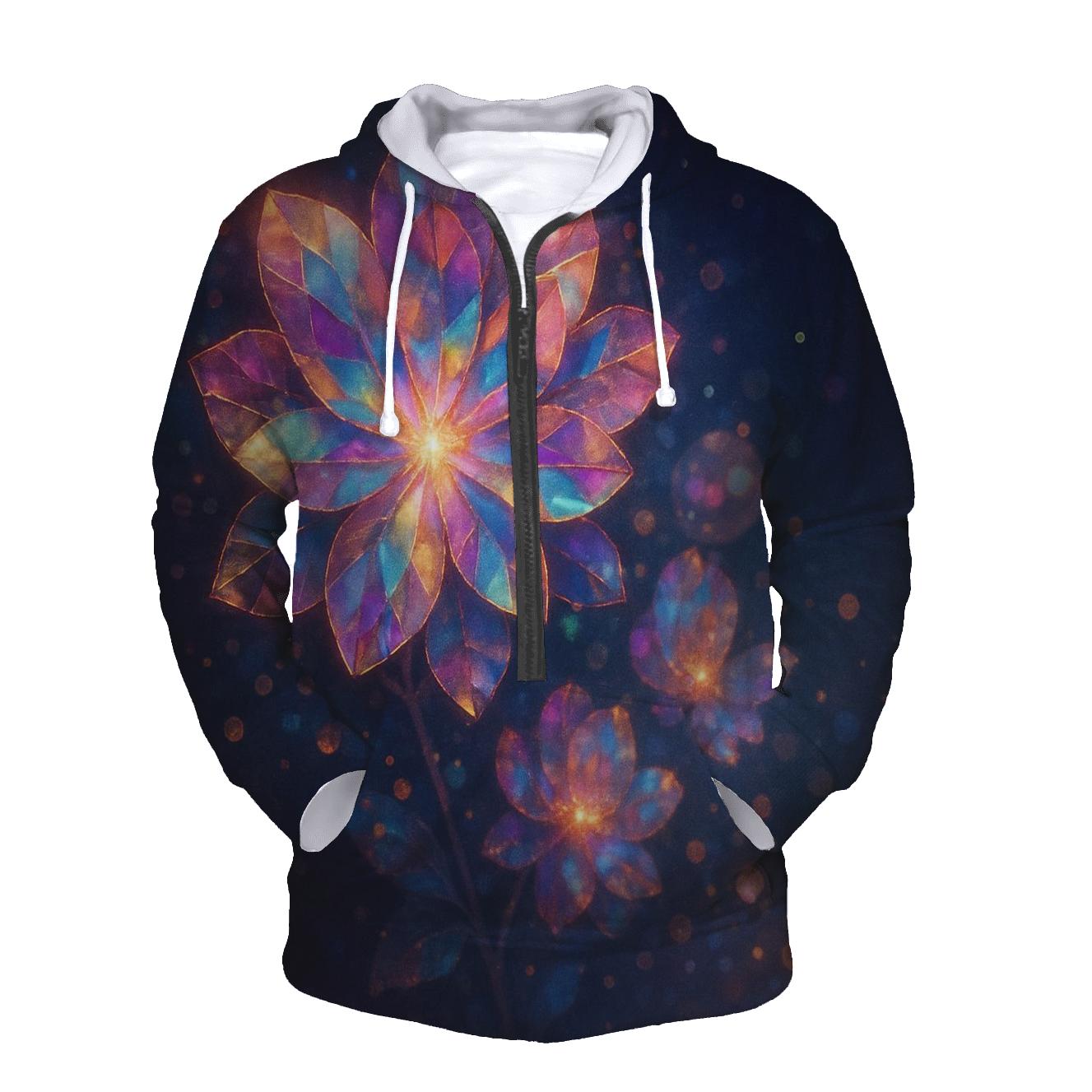 Prism Bloom embroidered hoodies