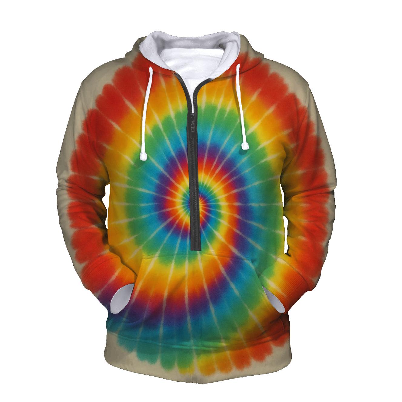 Spiral Rainbow Whorl custom hoodies