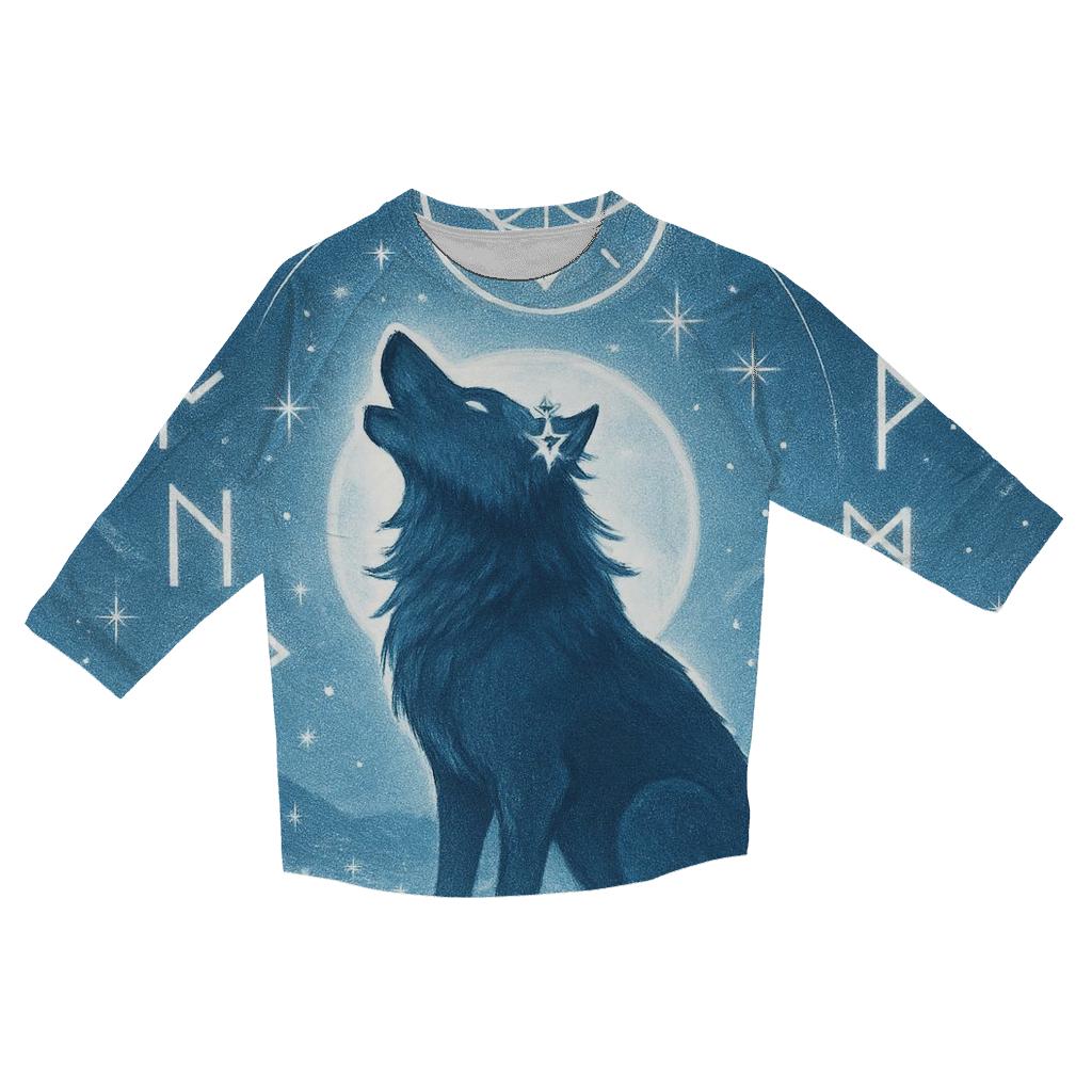 Rune Moon Oracle casual three quarter sleeve shirts