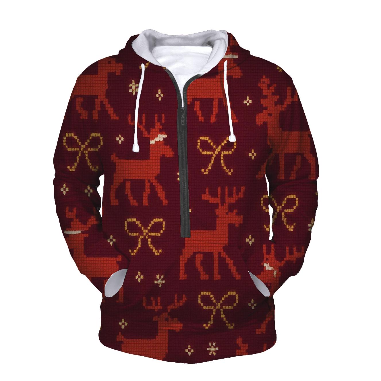 Reindeer Ribbon Carousel Design hoodies fashion
