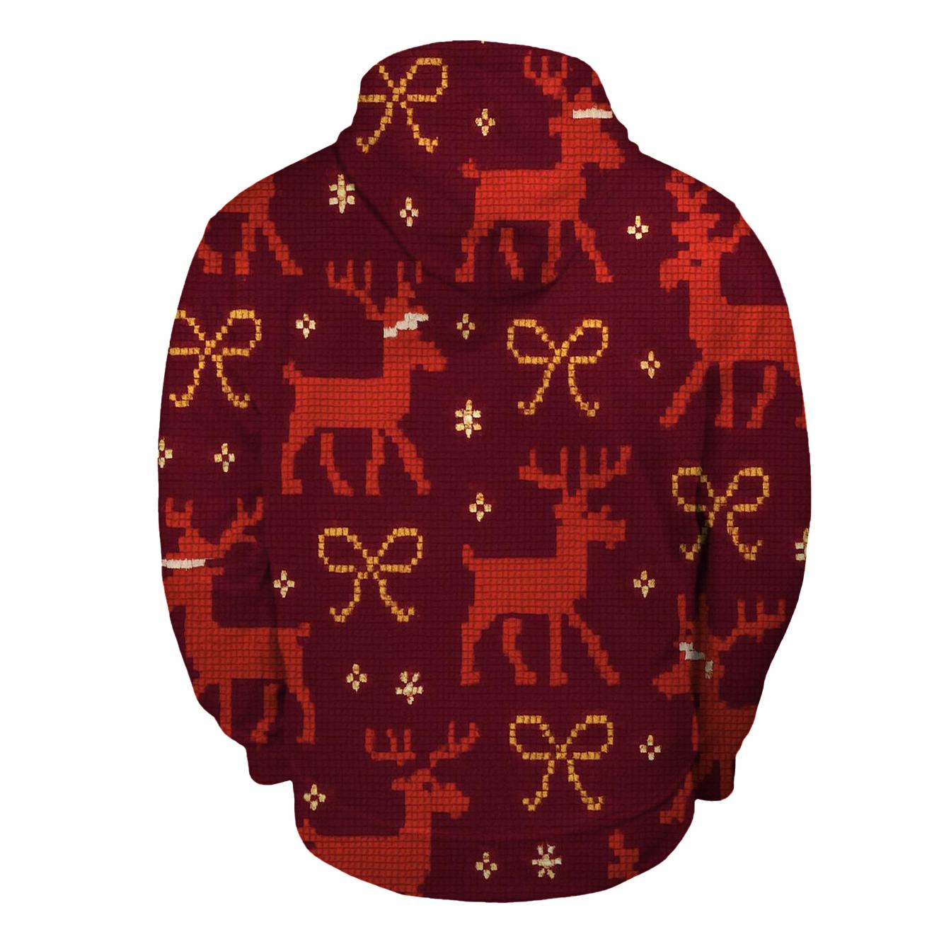 Reindeer Ribbon Carousel Design hoodies fashion