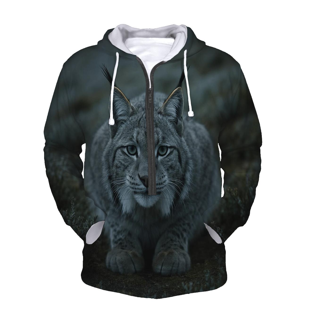 Highland Ambush Eurasian Lynx hoodie styles