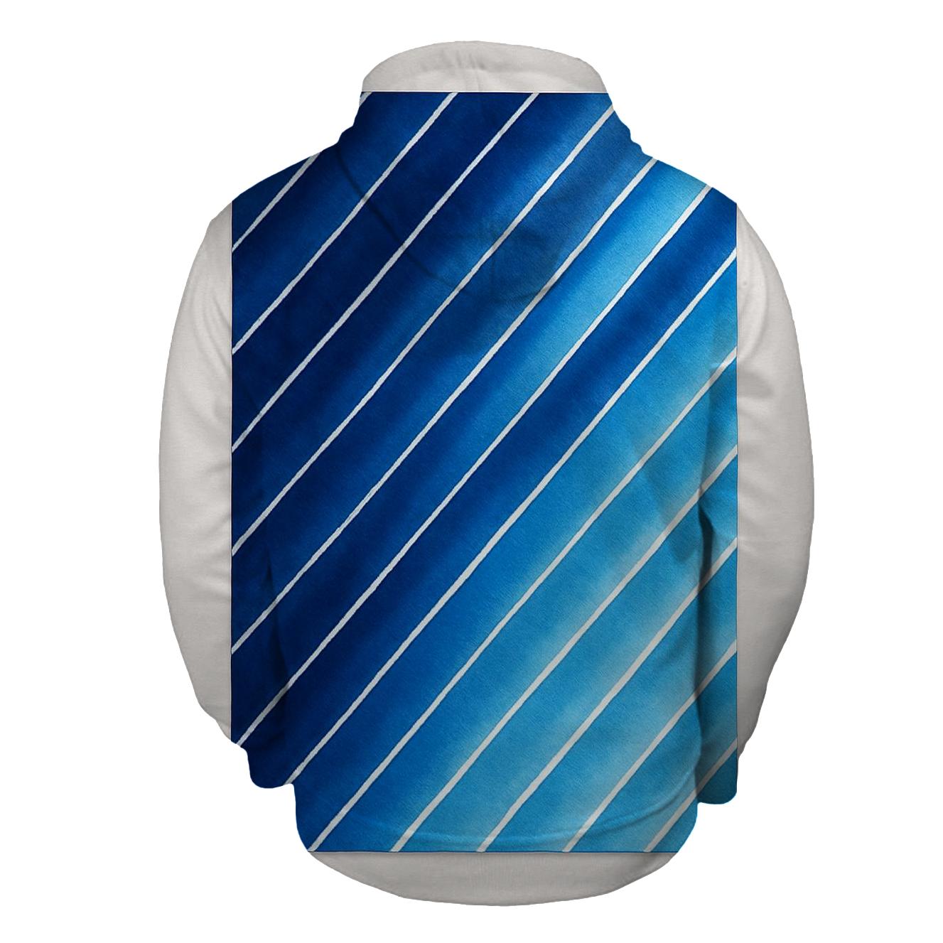 Indigo Arashi Diagonals embroidered hoodies