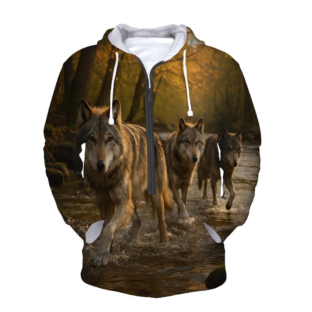 Forest Pack Crossing Stream zip-up hoodies