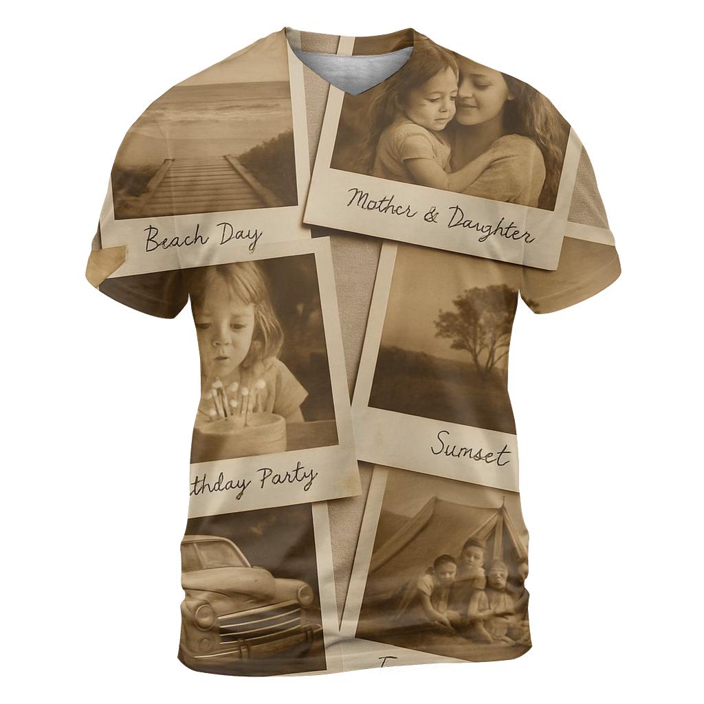 Polaroid Film Collage unique graphic print tees