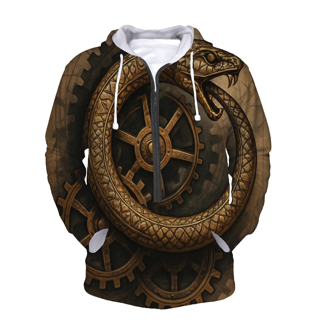 Clockwork Ouroboros Mechanism zip-up hoodies