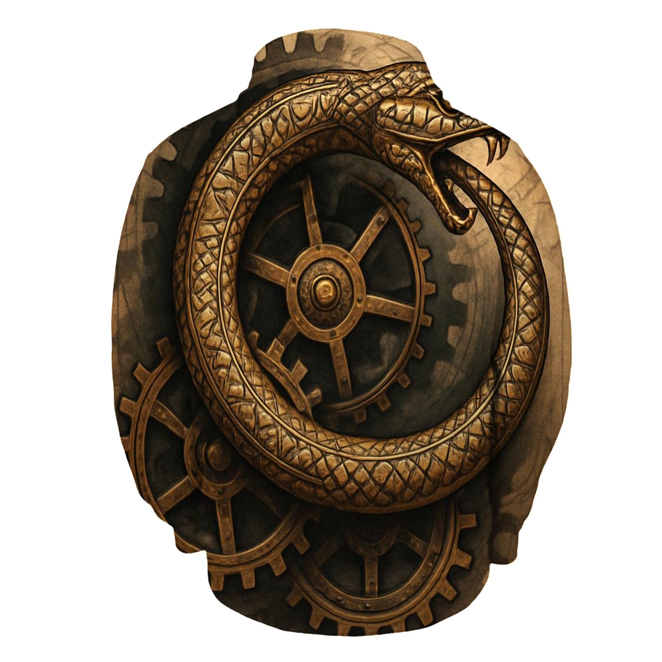 Clockwork Ouroboros Mechanism zip-up hoodies