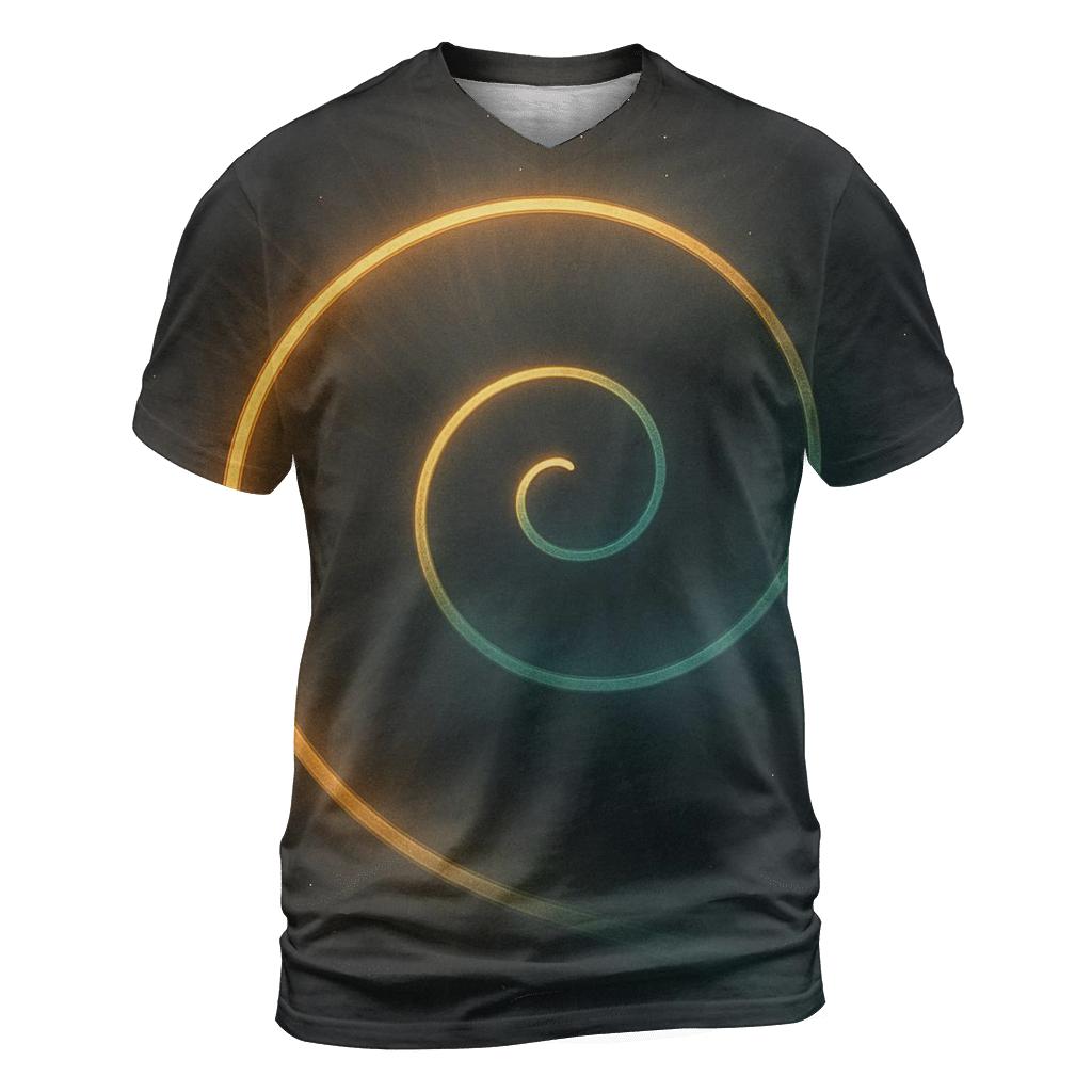 Radiant Spiral Path unique graphic print tees