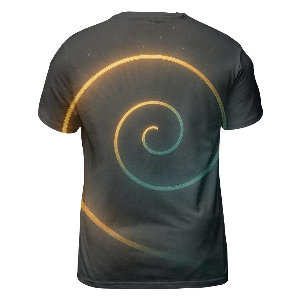 Radiant Spiral Path unique graphic print tees