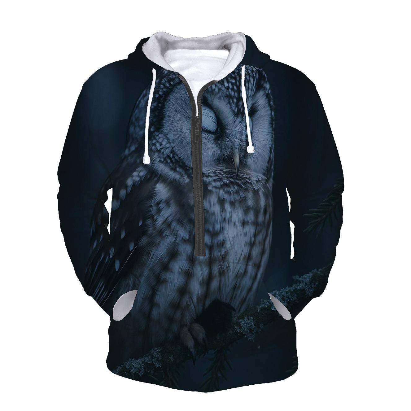 Boreal Drift Boreal Owl graphic hoodies