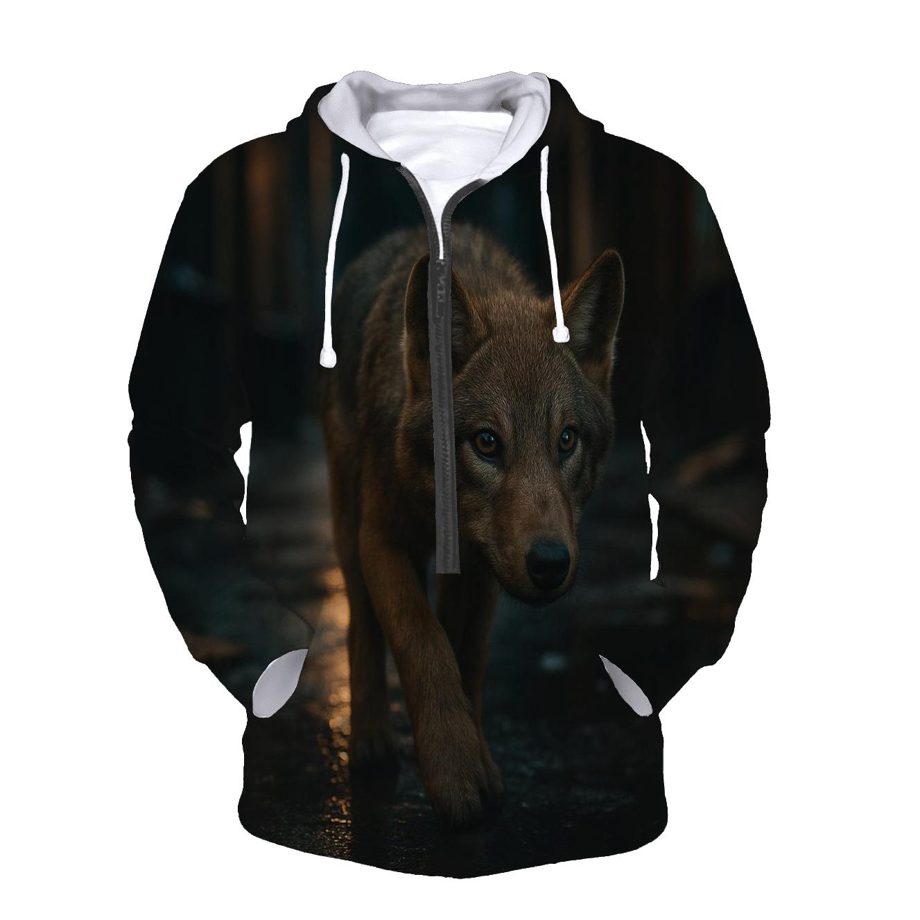 Urban Edge Wolf At Night hoodie trends
