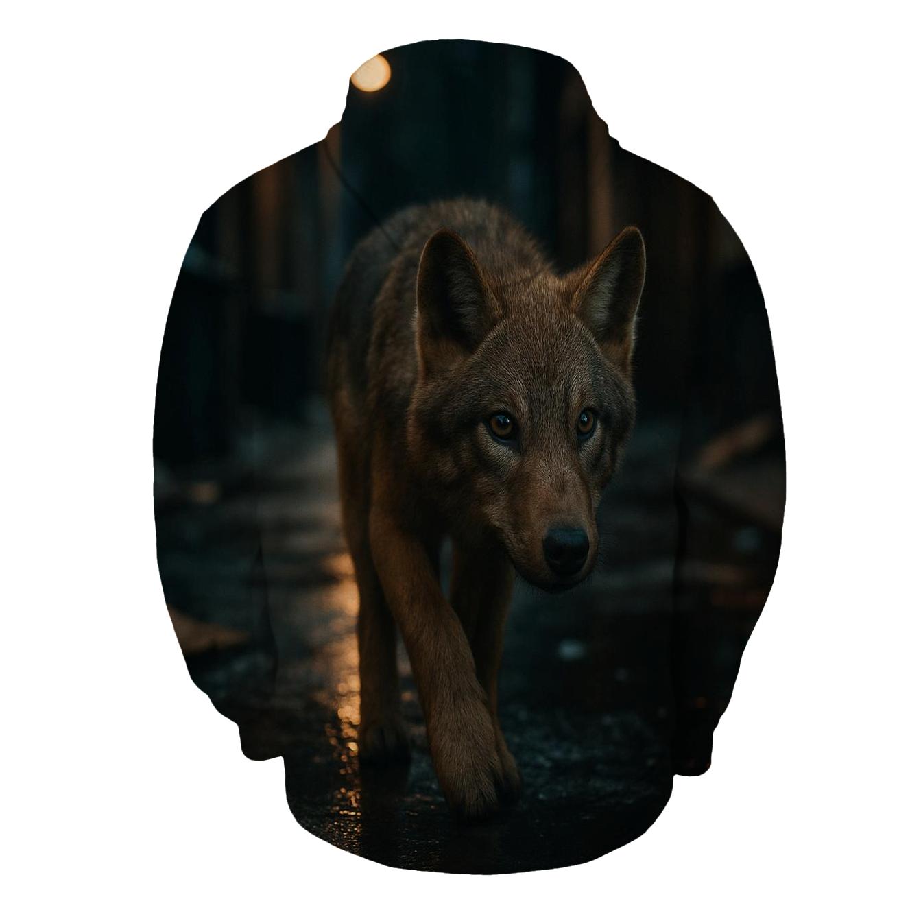 Urban Edge Wolf At Night hoodie trends