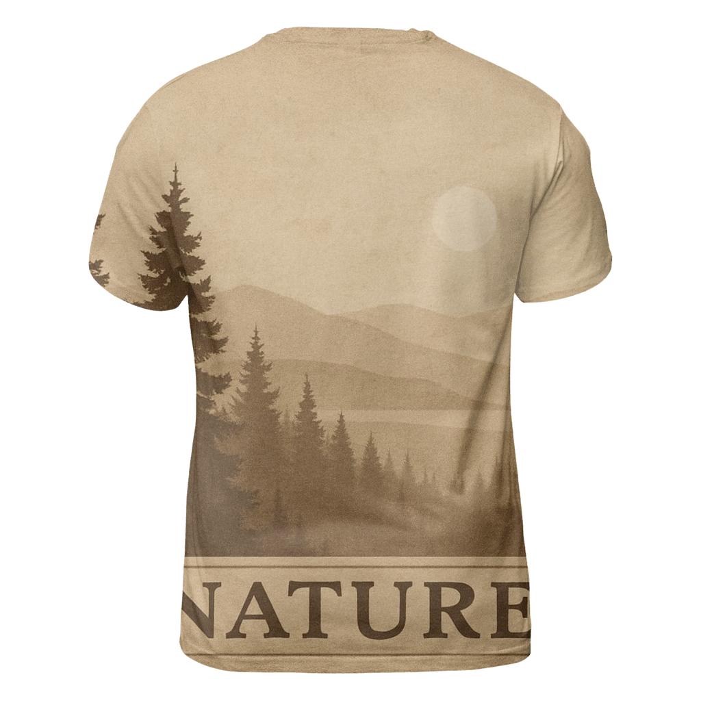 Sepia Forest Landscape artistic all-over print tops