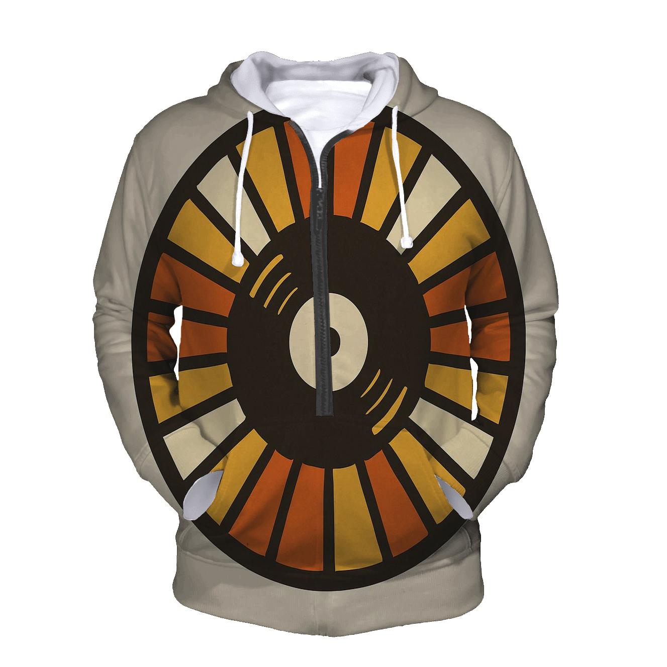 Sunburst Vinyl Emblem custom hoodies