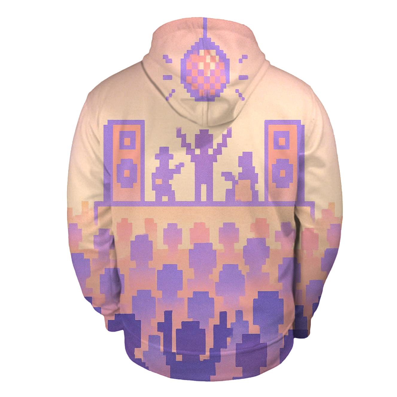 Pixel Concert Crowd custom hoodies