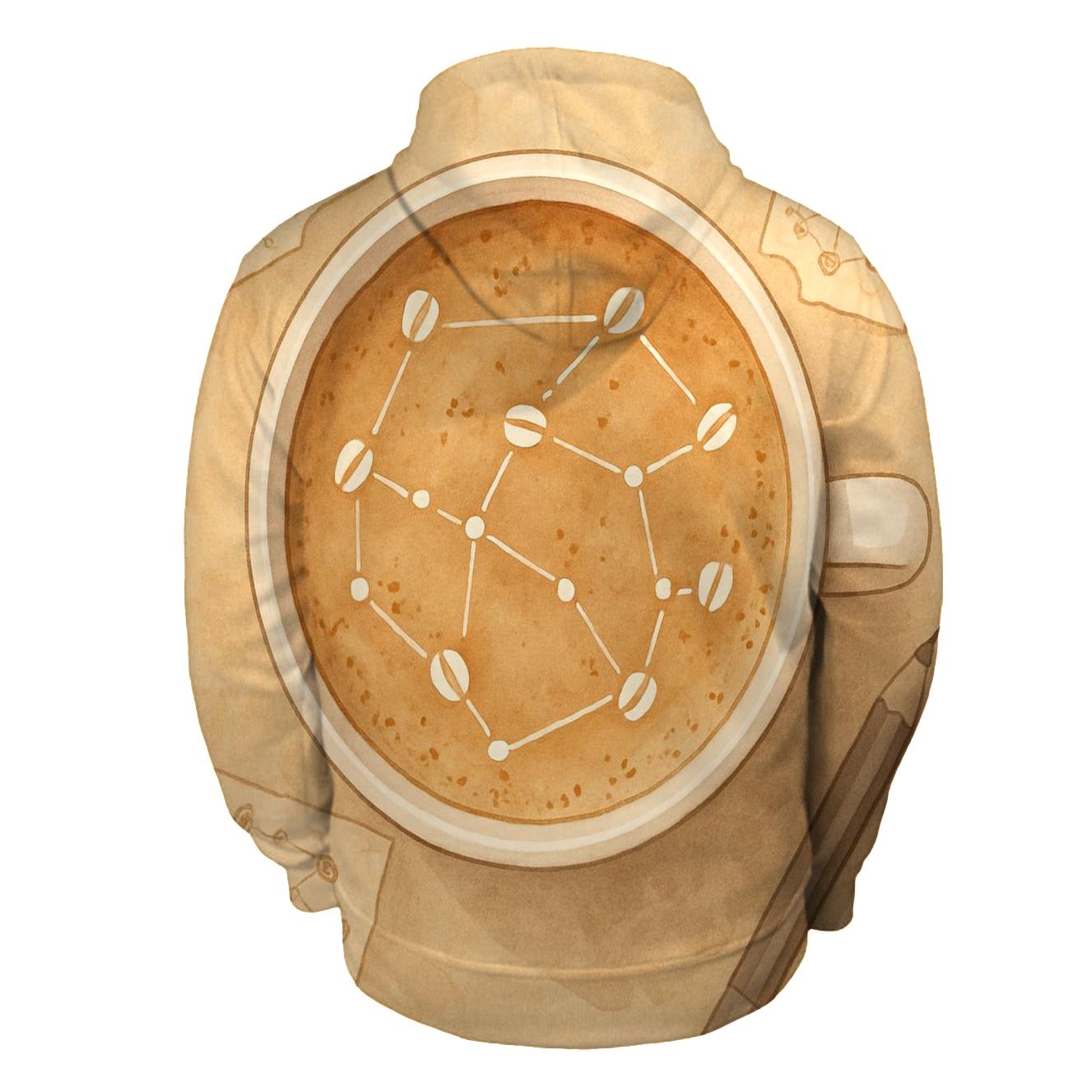 Latte Constellation Map heavyweight hoodies
