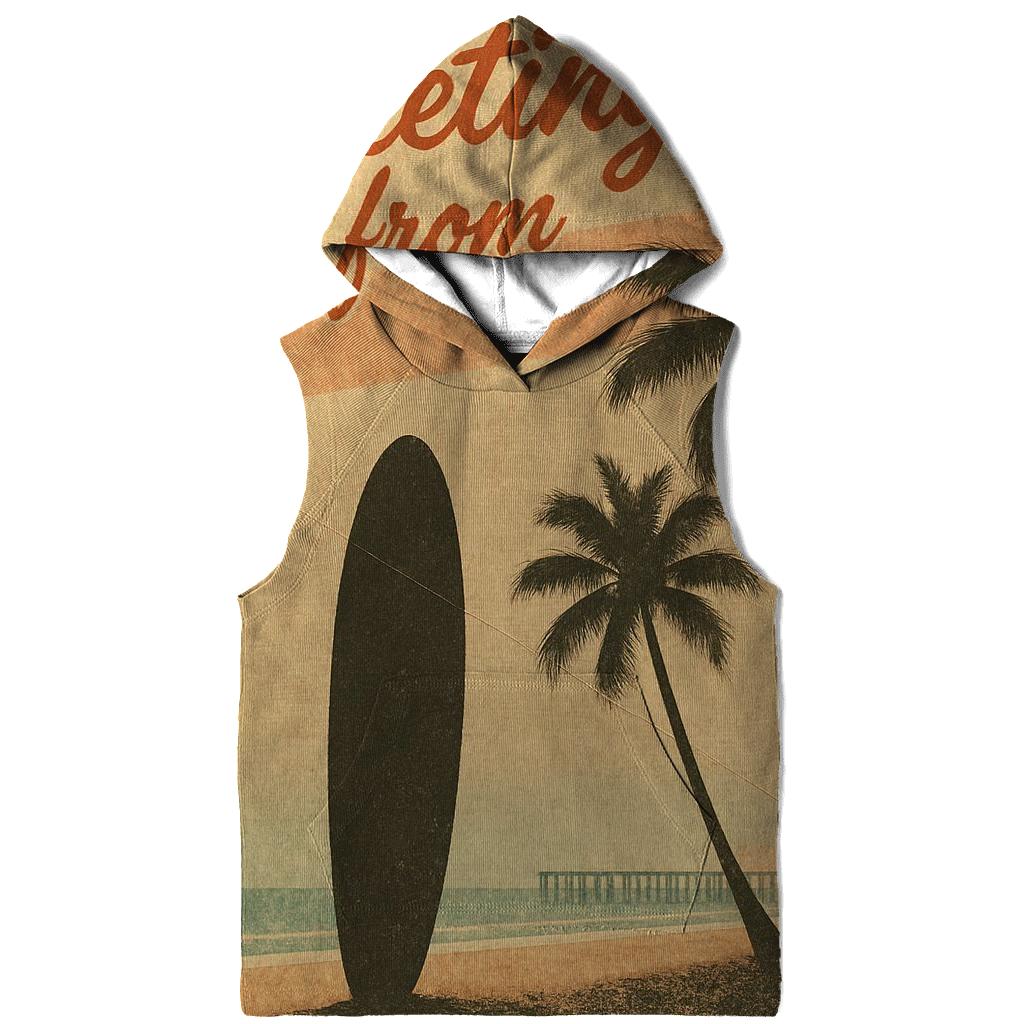 Sunset Surfboard Postcard heavyweight hoodies