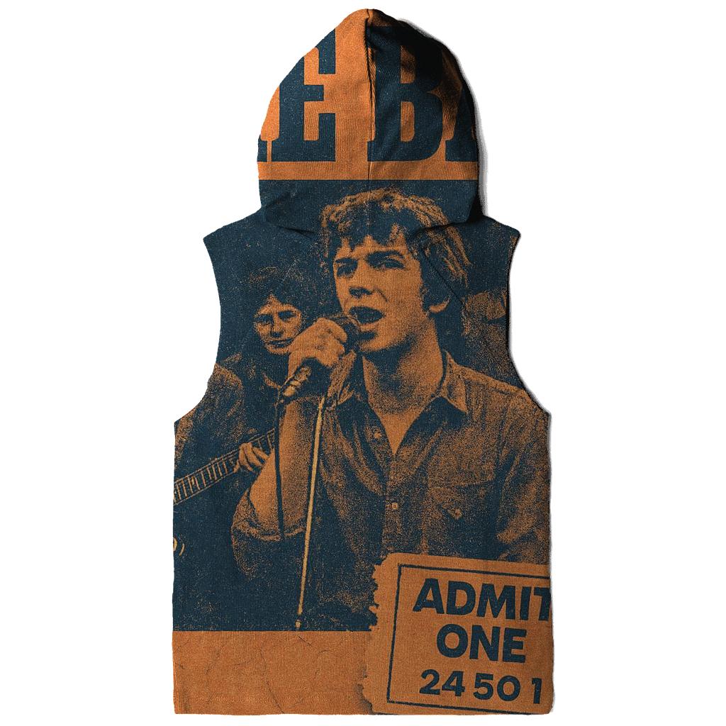 Distressed Concert Poster zip-up hoodies