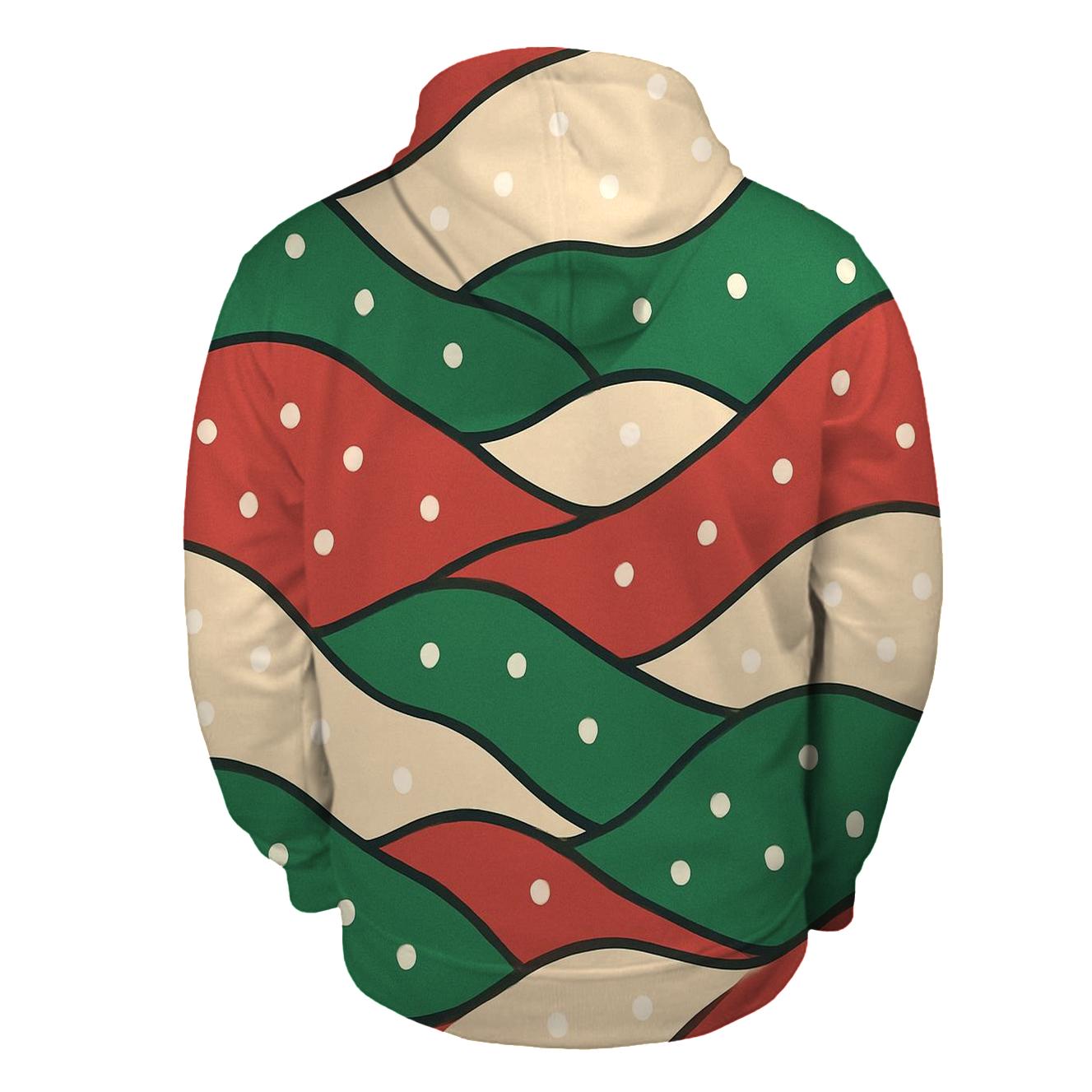 Diagonal Snowwave Bands printed hoodies