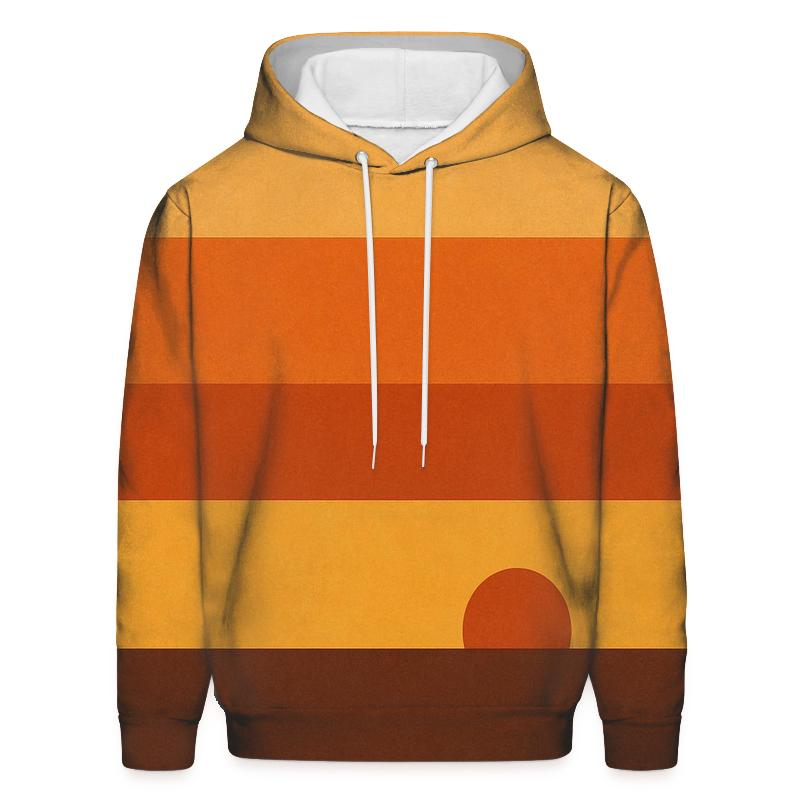 Amber Horizon Stripes pullover hoodies