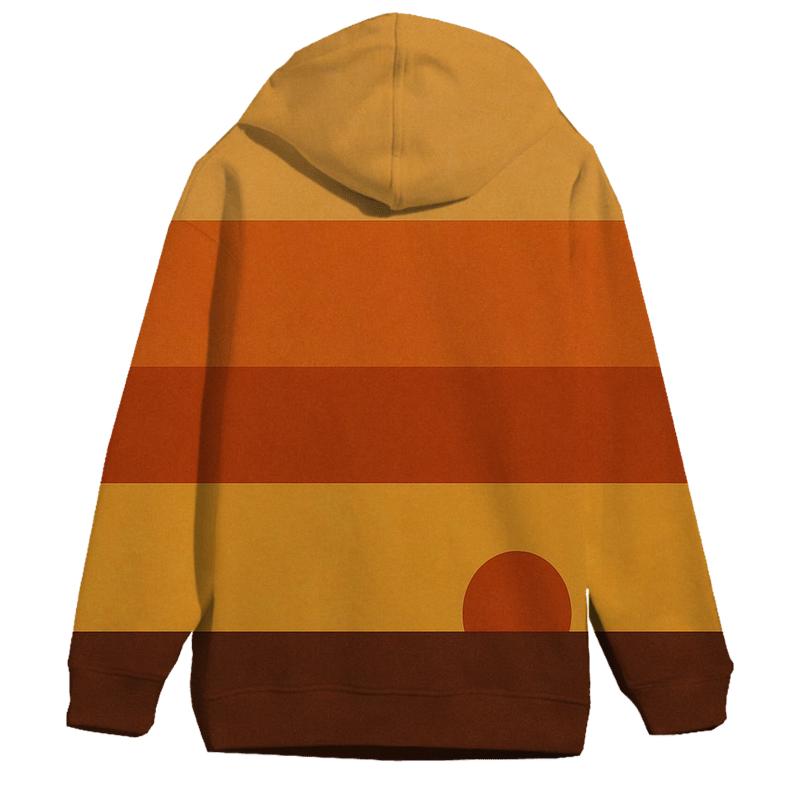 Amber Horizon Stripes pullover hoodies