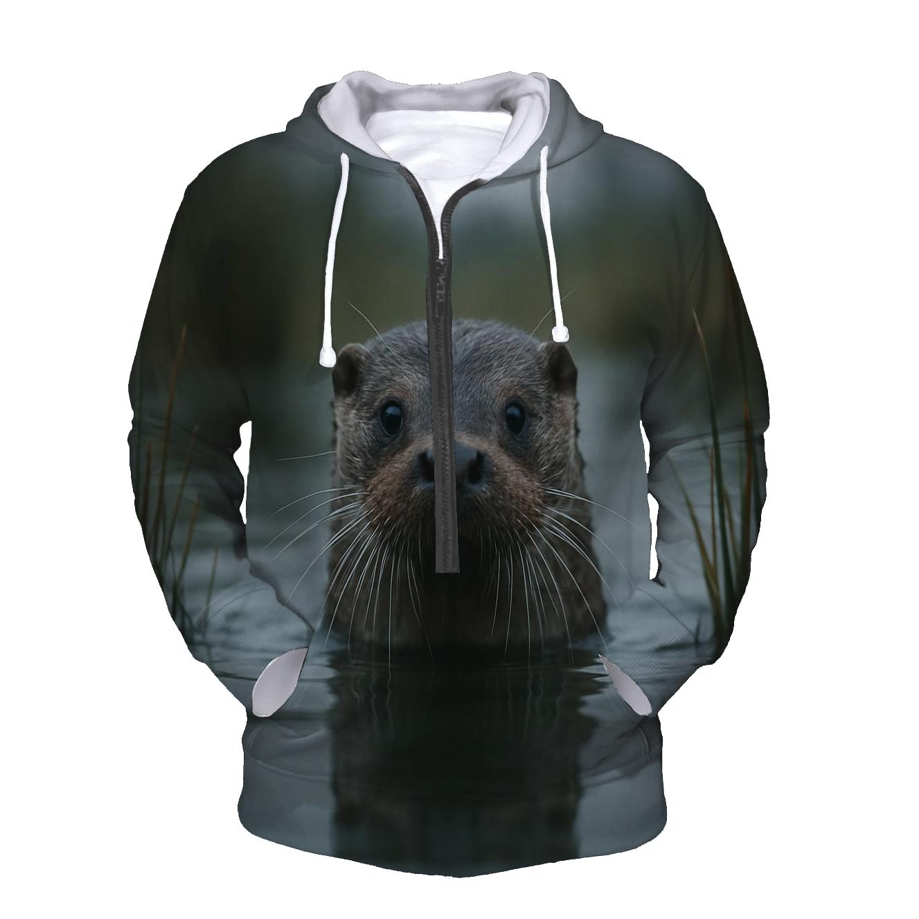 Fen Watch Eurasian Otter printed hoodies