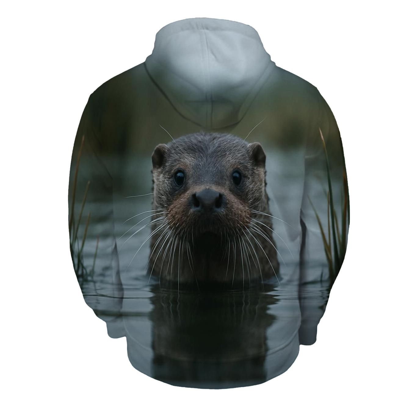 Fen Watch Eurasian Otter printed hoodies