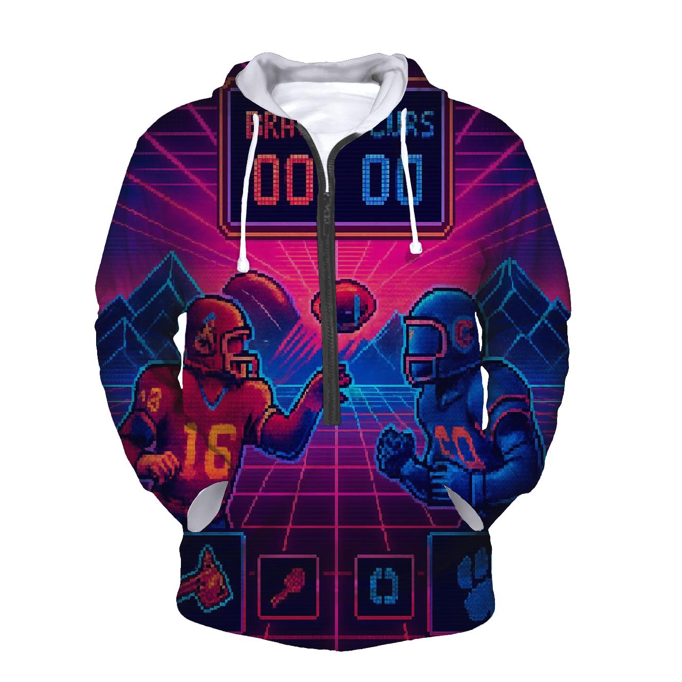 Retro Neon Playbook Duel hoodies fashion