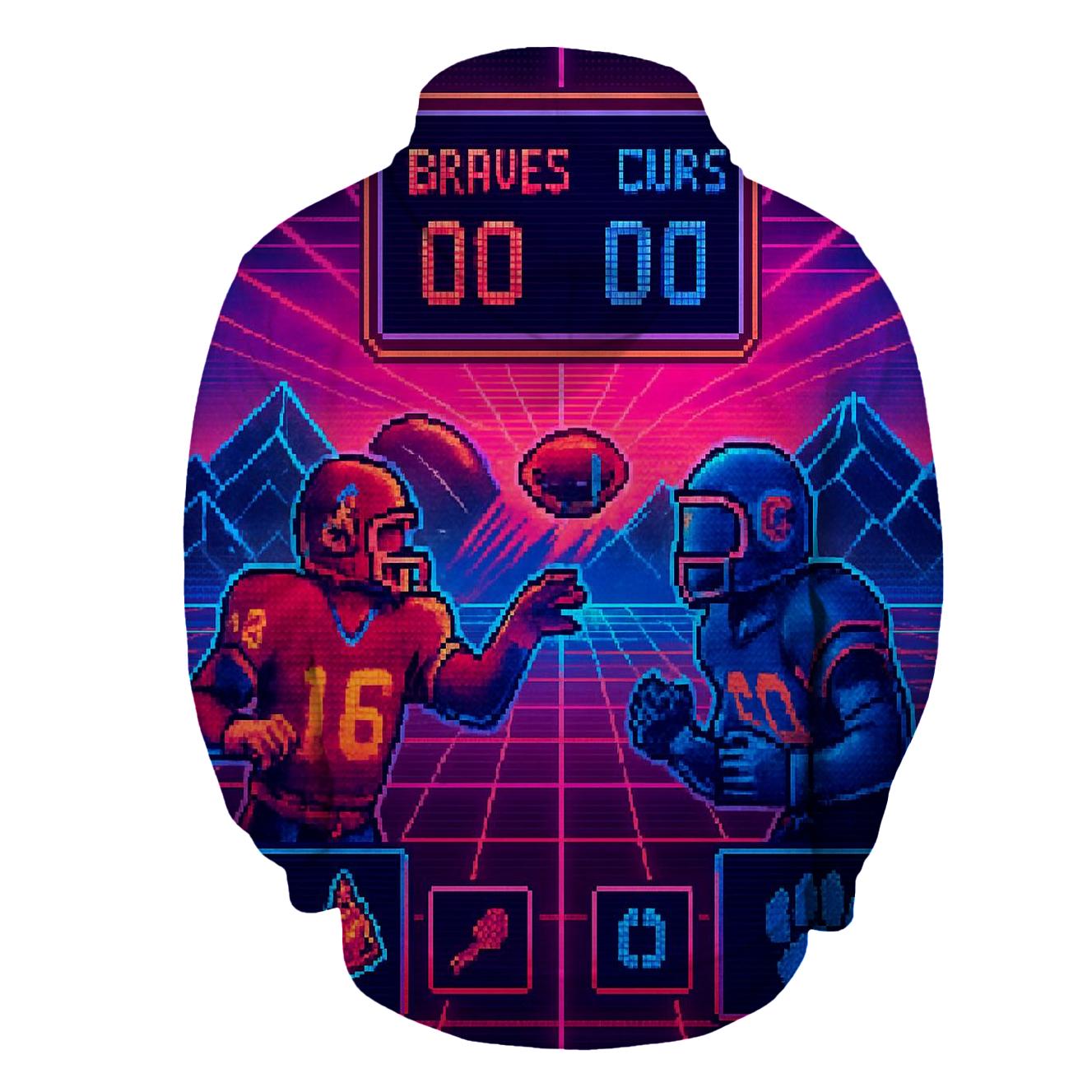 Retro Neon Playbook Duel hoodies fashion