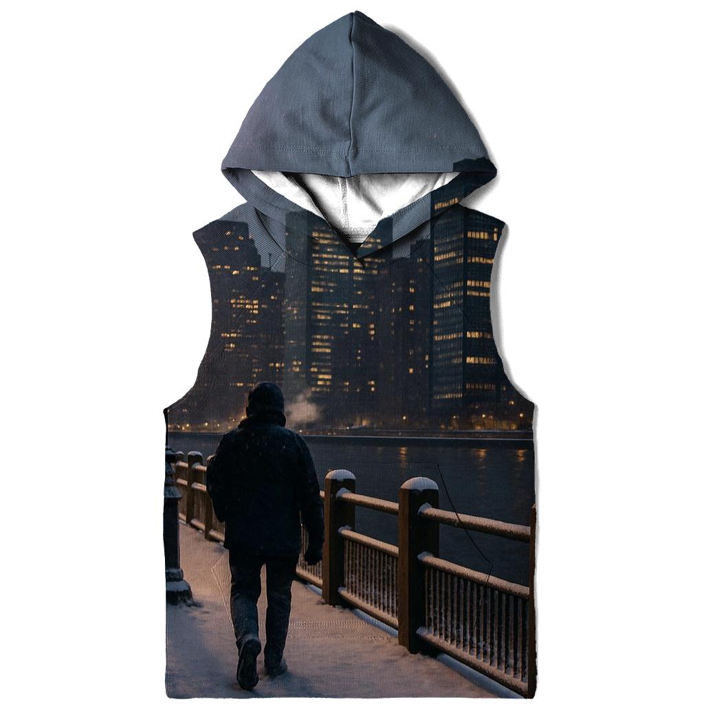 Winter Twilight At Roosevelt Island premium hoodies