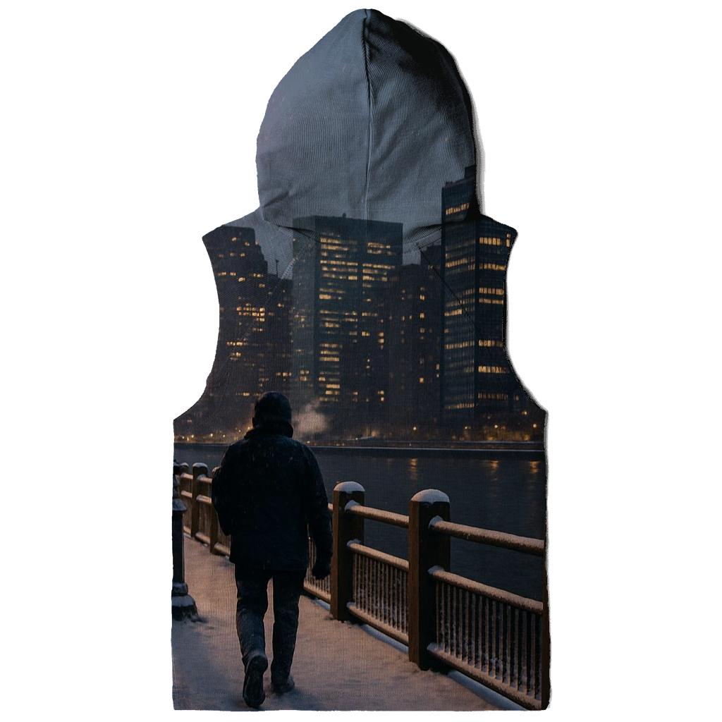 Winter Twilight At Roosevelt Island premium hoodies