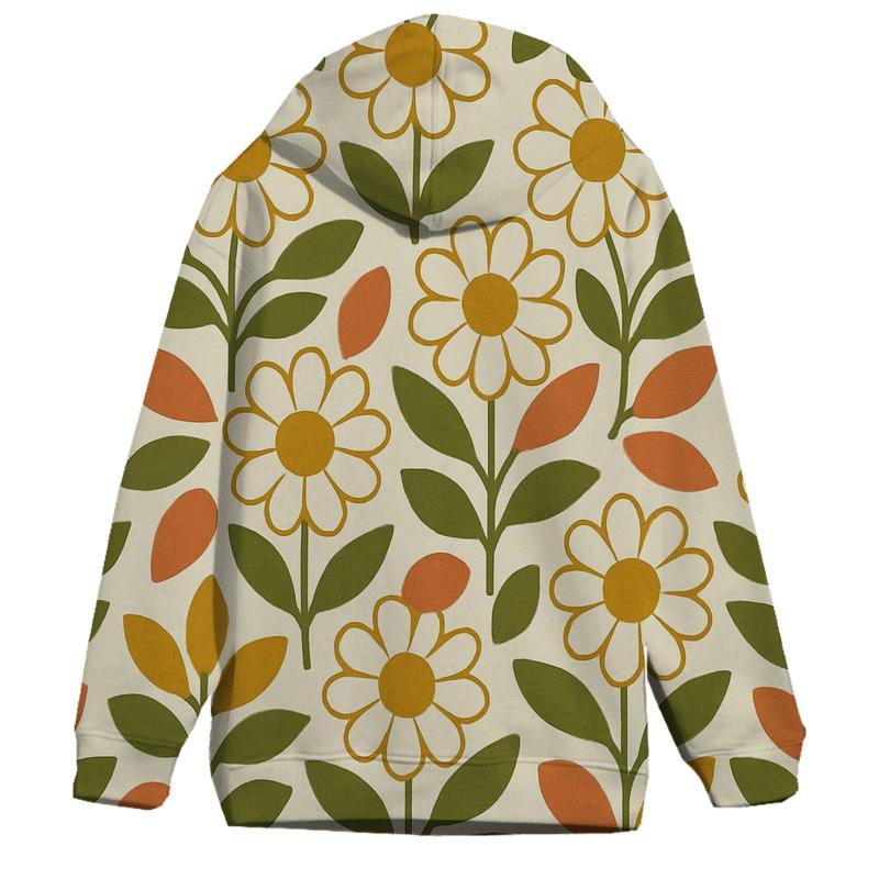 Harvest Flower Motif hoodies fashion