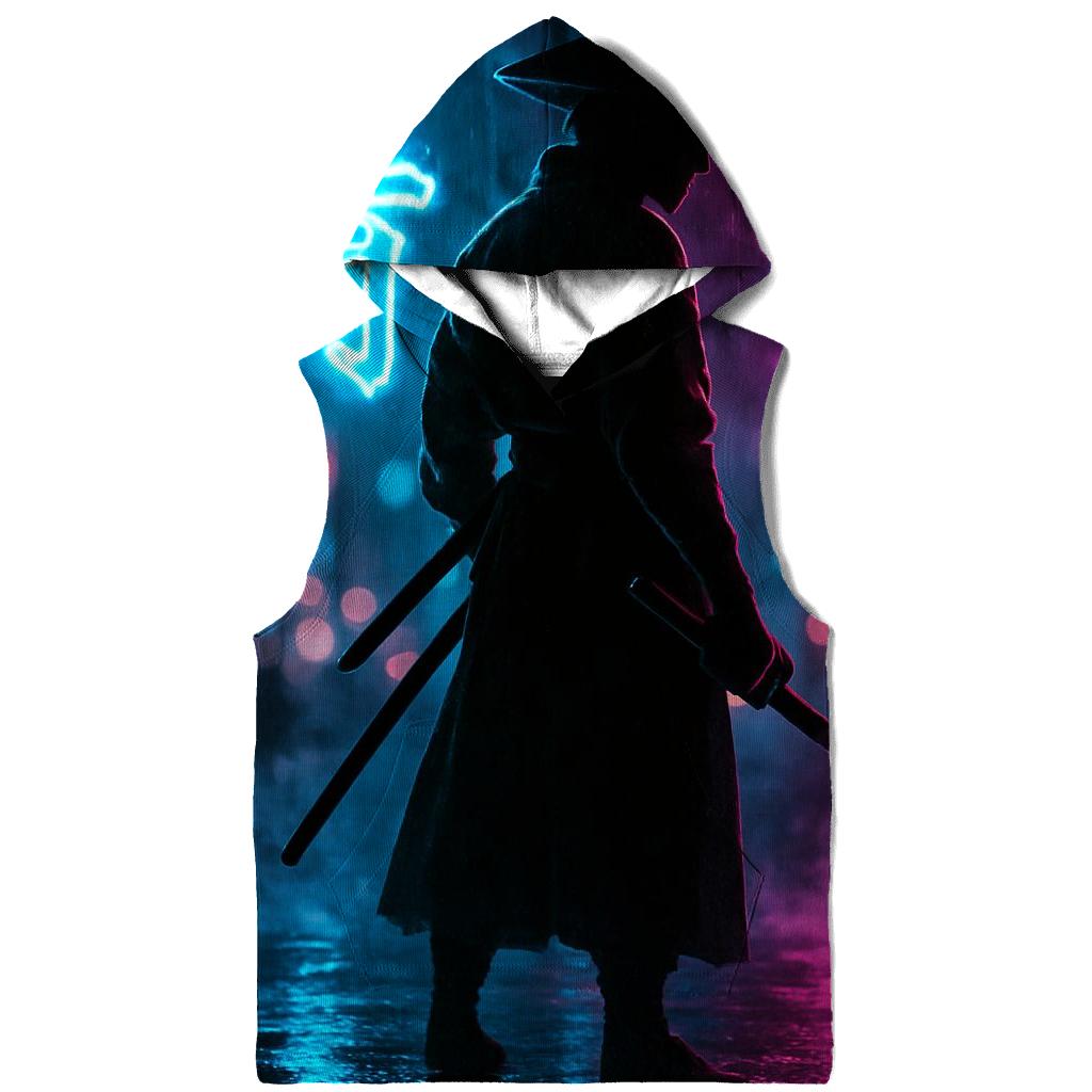 Neon Cyberpunk Samurai pullover hoodies