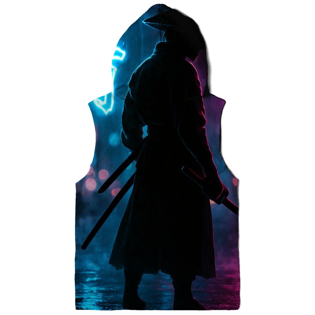 Neon Cyberpunk Samurai pullover hoodies