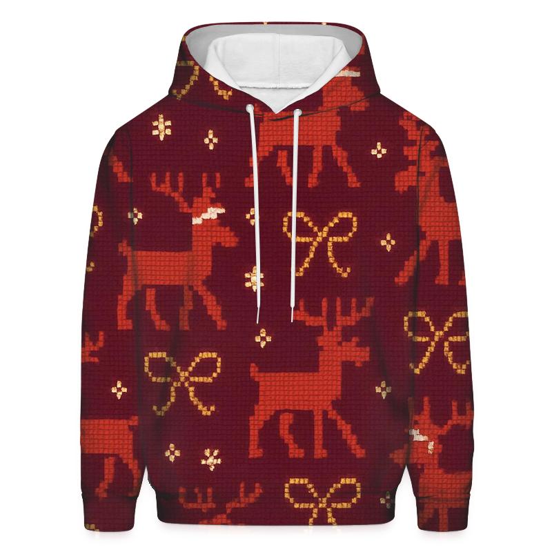 Reindeer Ribbon Carousel Design premium hoodies