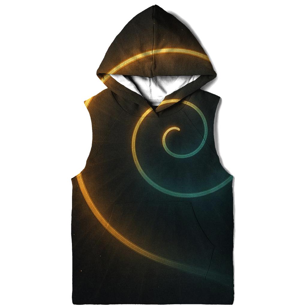 Radiant Spiral Path graphic hoodies