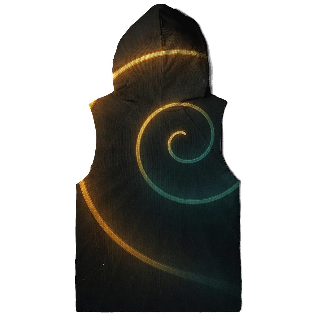Radiant Spiral Path graphic hoodies