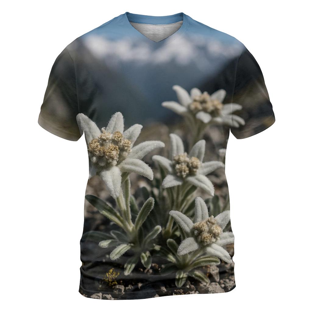 Sunlit Alpine Edelweiss Cluster personalized full print shirts
