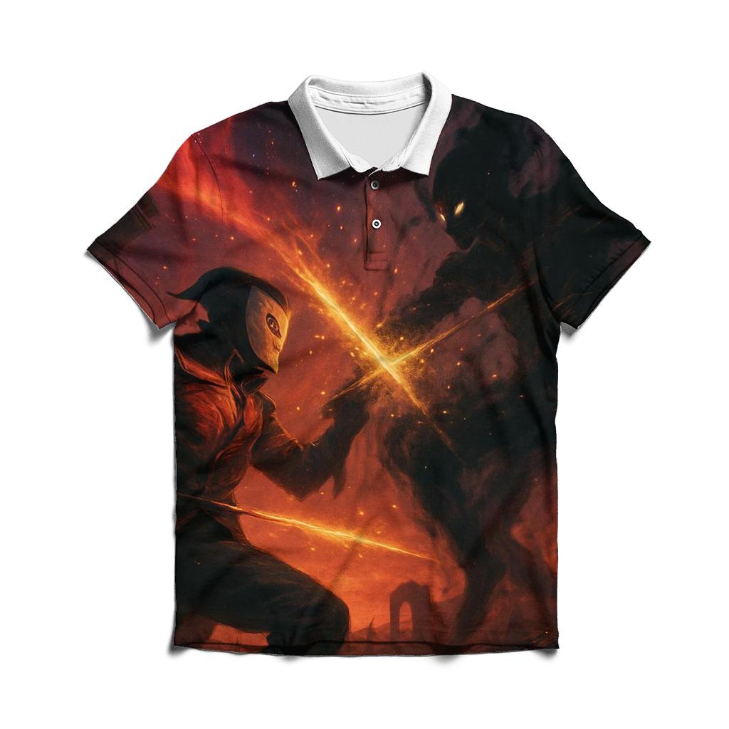 Solarwind Duelist branded logo polo shirts