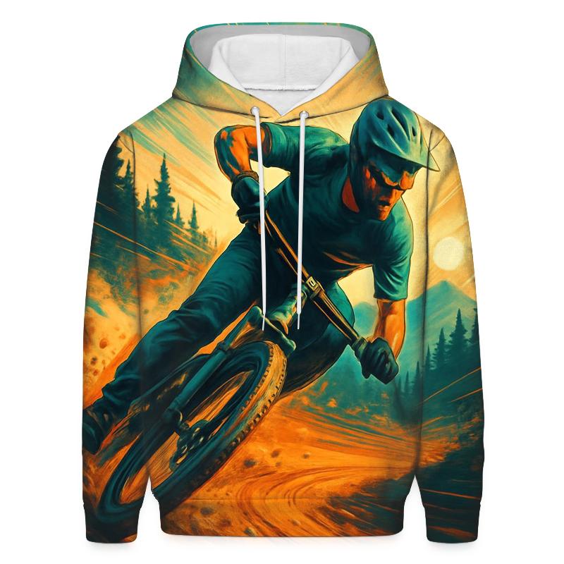 Mountain Biking Trail Burst premium hoodies