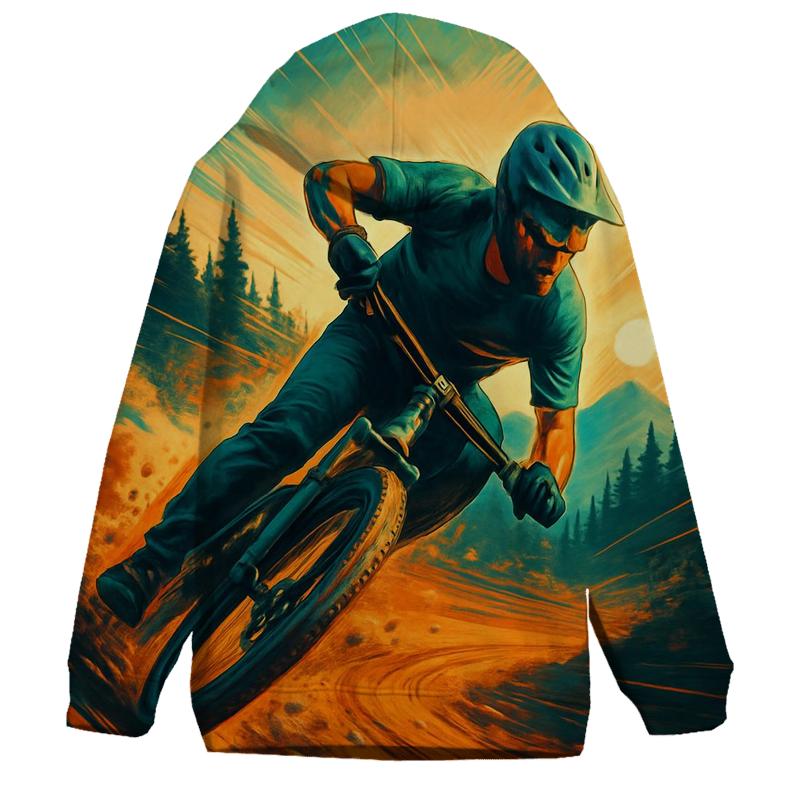 Mountain Biking Trail Burst premium hoodies