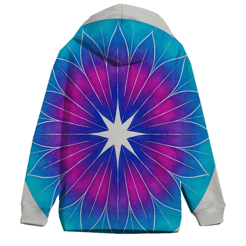 Magenta Mandala Sunburst graphic hoodies