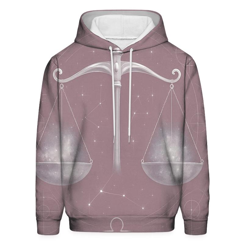 Libra Scales Cosmic Balance graphic hoodies