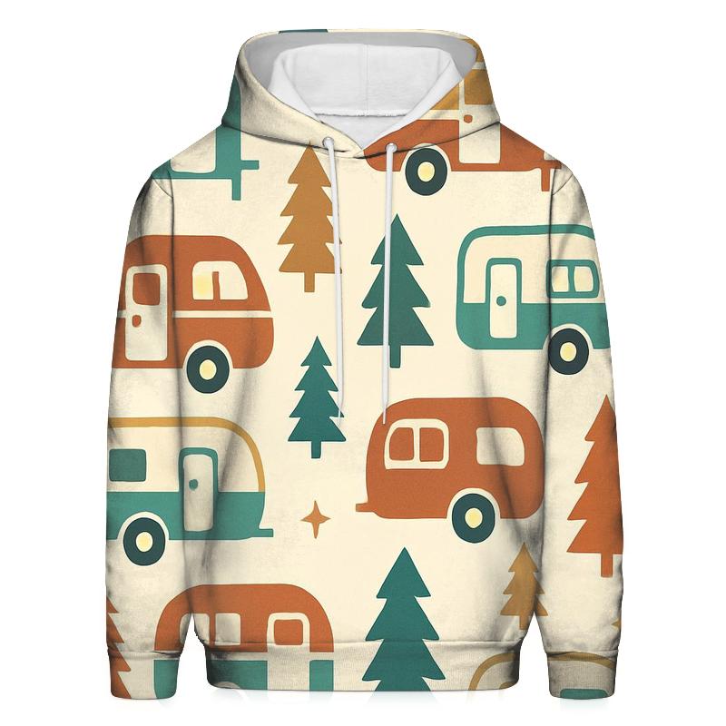 Starlit Camper Pattern graphic hoodies