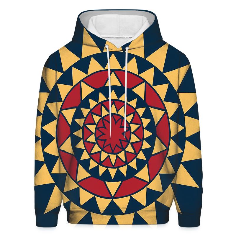 Starburst Ornament Mandala heavyweight hoodies